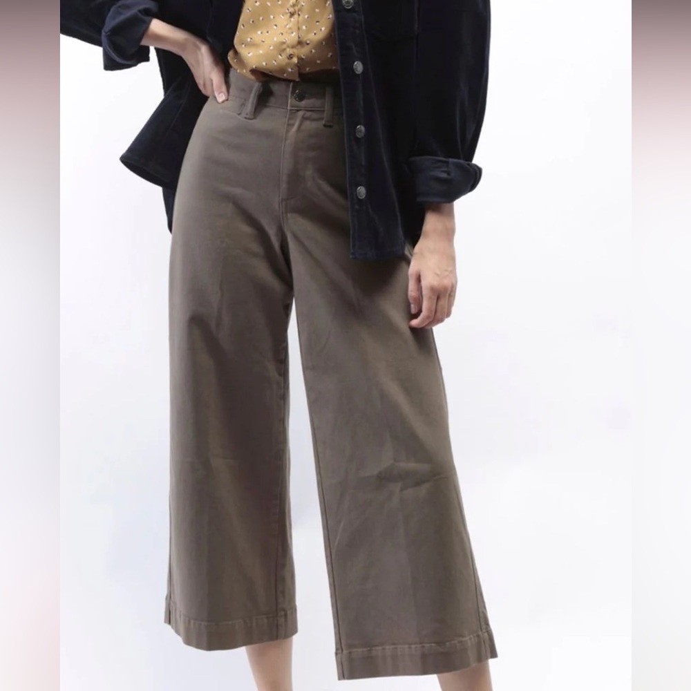 🆕OAT BY BLANK NY HIGH-RISE WIDE LEG CROP PANT NEW WITH TAG